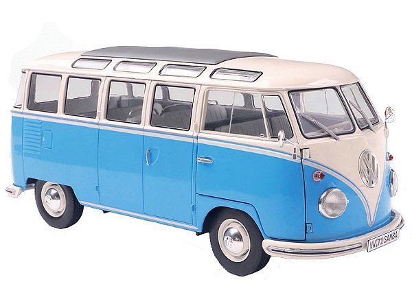 *** PRÉ-VENDA *** Volkswagen Kombi T1 21 Janelas 1962 1:18 Solido Azul