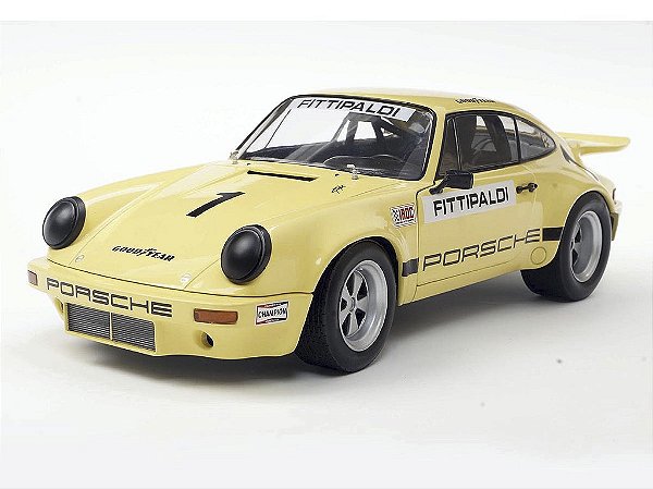 Porsche 911 IROC RSR Emerson Fittipaldi 1974 1:18 Solido Amarelo