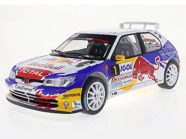 Peugeot 306 Maxi White S.Loeb / D.Elena Rally Du Var 2017 1:18 Solido