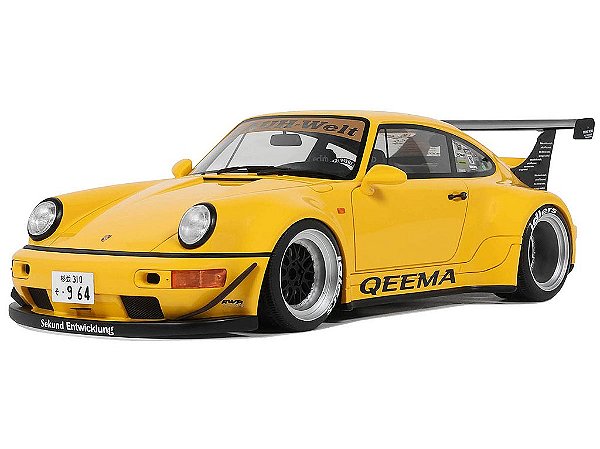 Porsche 911 964 RWB QEEMA 2023 1:18 GT Spirit Amarelo