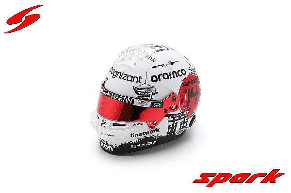 Capacete Fernando Alonso Aston Martin Aramco Cognizant F1 Team GP Japão 2023 1:5 Spark