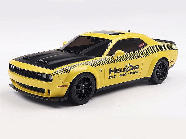 Dodge Challenger SRT Hellcat Redeye Widebody NYC Hellcab 2023 1:18 Solido Amarelo