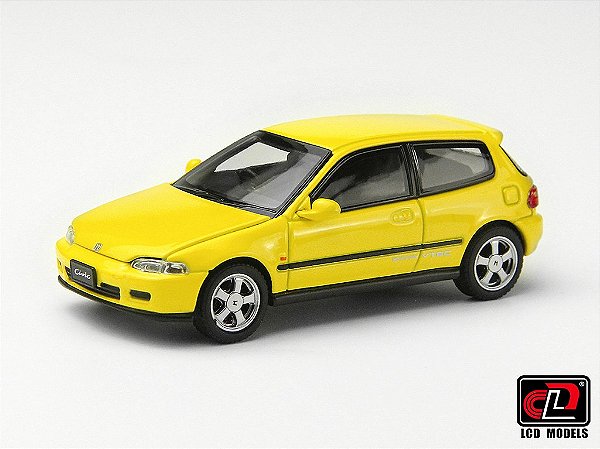 Honda CIVIC SiR II (EG6) 1:64 LCD Models Amarelo