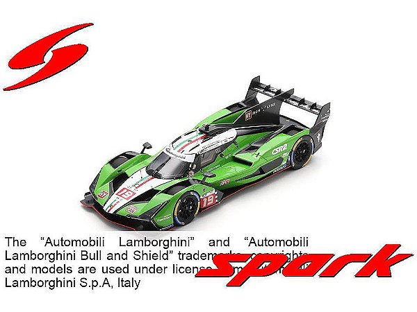 *** PRÉ-VENDA *** Lamborghini SC63 No.19 Lamborghini IRON LYNX 24Hs Le Mans 2024 1:18 Spark