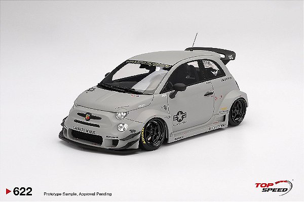 *** PRÉ-VENDA *** Fiat Abarth 595 Liberty Walk LB-WORKS x Abas Works Fighters 1:18 TopSpeed