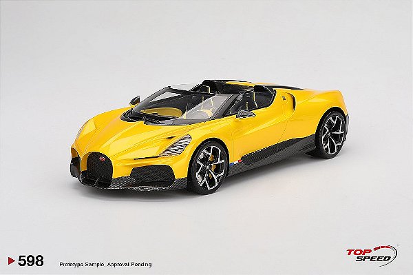 *** PRÉ-VENDA *** Bugatti W16 Mistral 1:18 TopSpeed Amarelo