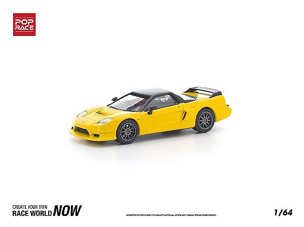 Honda NSX-R 1:64 POP RACE Amarelo