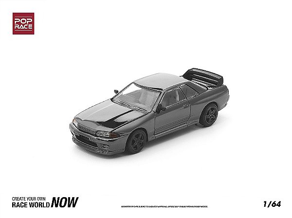Nissan Skyline GT-R R32 1:64 POP RACE Dark Chrome Series