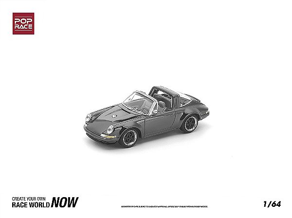 Singer Targa 1:64 POP RACE Dark Chrome Series