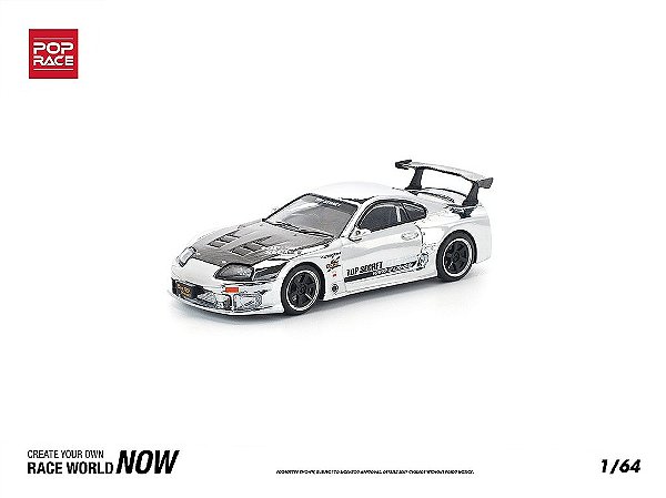 Toyota Supra GT300 TOP SECRET 1:64 POP RACE Chrome
