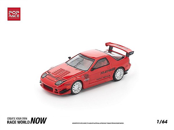 Mazda RX7 FC3S Re-Amemiya 1:64 POP RACE Vermelho