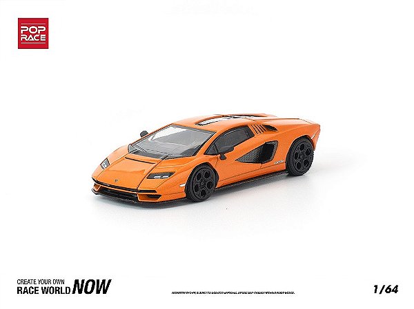 Lamborghini Countach LP1 800-4 1:64 POP RACE Laranja