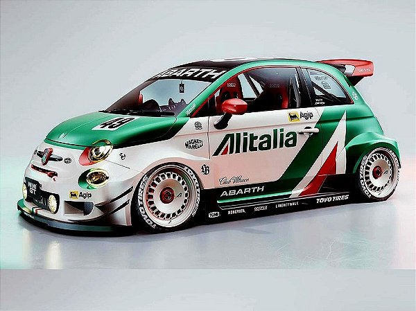 Fiat 595 Abarth Liberty Walk Body Kit Rally Tributo Alitalia 2025 1:18 Solido