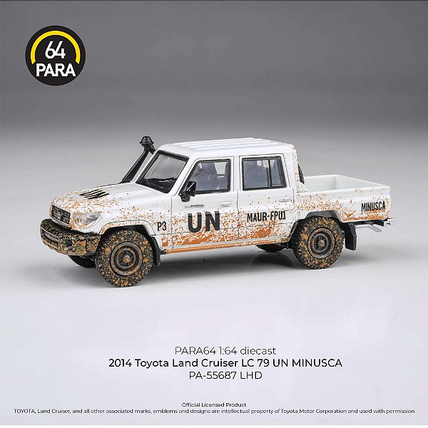 Toyota Land Cruiser LC79 2014 UN MINUSCA 1:64 PARA64 Branco