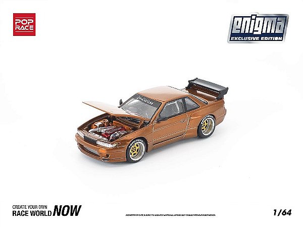 Nissan Silvia S13 Pandem Brown Chrome 1:64 POP RACE