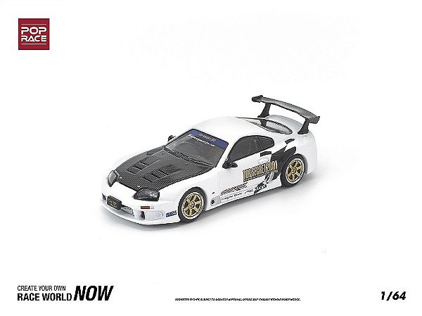 Toyota Supra GT300 TOP SECRET 1:64 POP RACE Branco