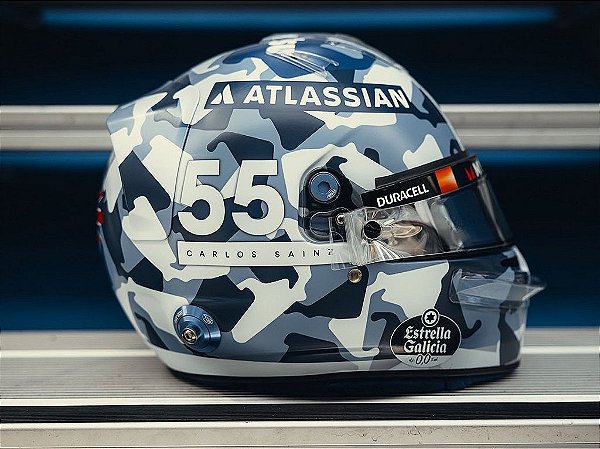 Capacete Carlos Sainz Williams Racing British GP 2025 1:5 Spark