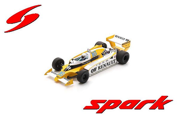Fórmula 1 Renault RS12 René Arnoux 3rd GP França 1979 1:18 Spark