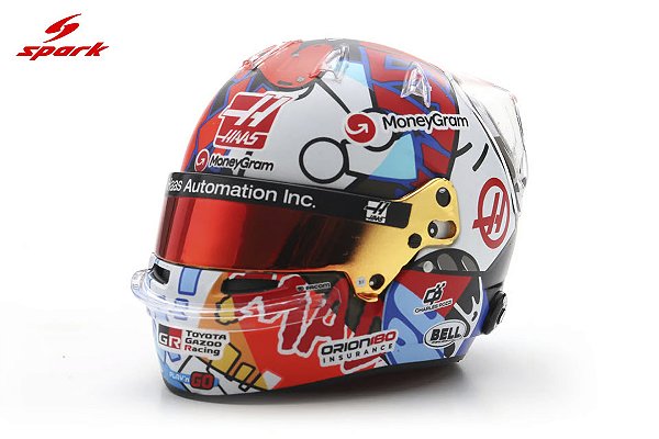 *** PRÉ-VENDA *** Capacete Esteban Ocon GP Miami 2025 MoneyGram Haas F1 Team 1:5 Spark PV023