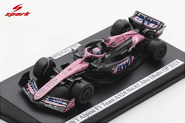 *** PRÉ-VENDA *** Fórmula 1 BWT Alpine F1 Team A524 Abu Dhabi GP Jack Doohan 2024 1:64 Spark PV023