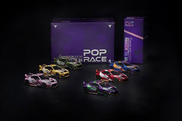 Toyota GR86 Pandem Evangelion Racing 1:64 POP RACE (Set 06 Peças)