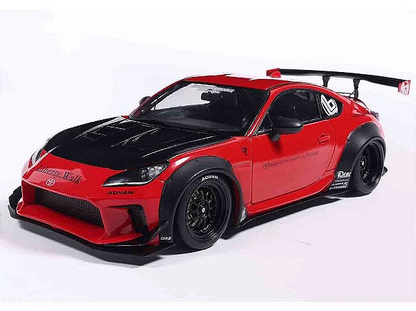 *** PRÉ-ORDER *** Toyota GR86 LBWK Liberty Walk Body Kit 2024 1:18 Solido Vermelho