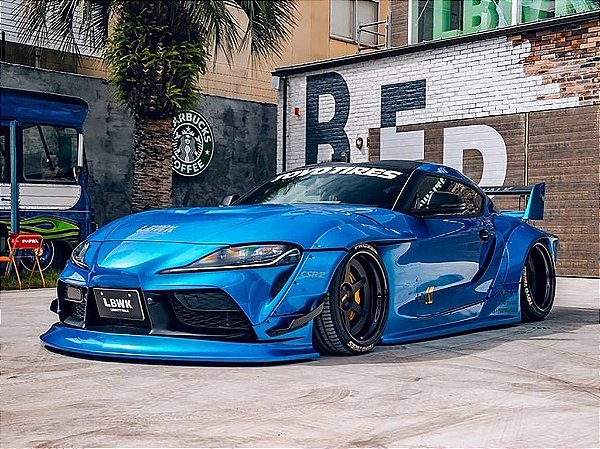 Toyota GR Supra LIBERTY WALK Body Kit 2025 1:18 Solido Azul