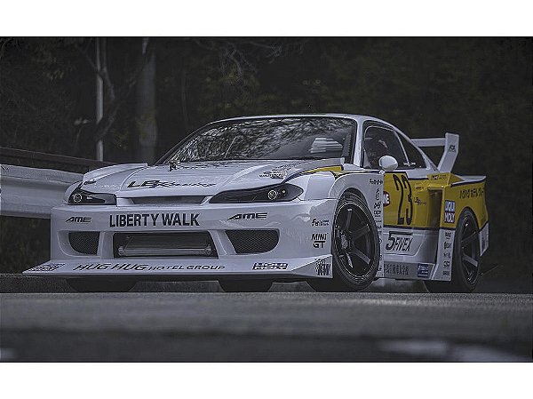Nissan S15 Silvia Liberty Walk Super Silhouette 2021 1:18 GT Spirit Branco