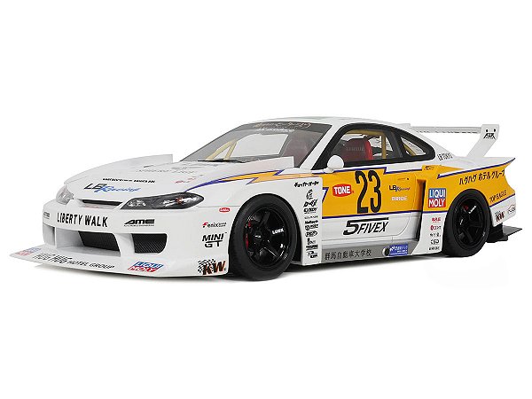 *** PRÉ-VENDA *** Nissan S15 Silvia Liberty Walk Super Silhouette 2021 1:18 GT Spirit Branco