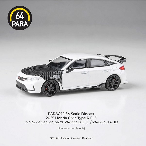 *** PRÉ-ORDER *** Honda Civic Type R FL5 2023 1:64 PARA64 Branco