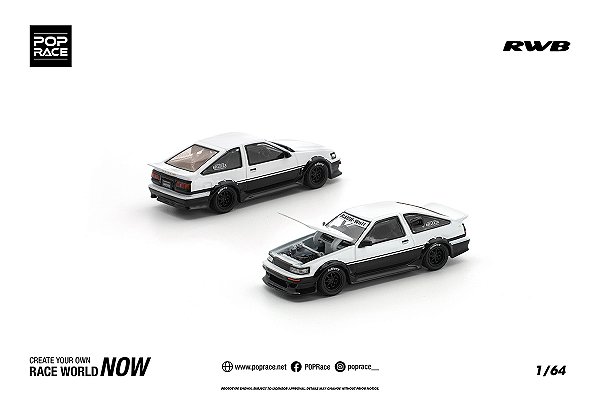 *** PRÉ-ORDER *** RWB AE86 1:64 POP RACE Branco