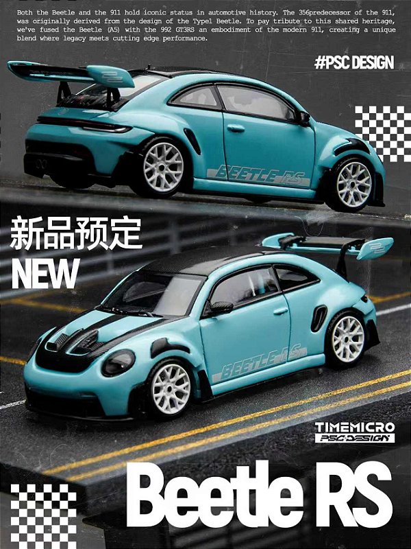*** PRÉ-VENDA *** Beetle RS Sunny Utetheisa PSC-TimeMicro 1:64 TimeMicro Azul PV12943