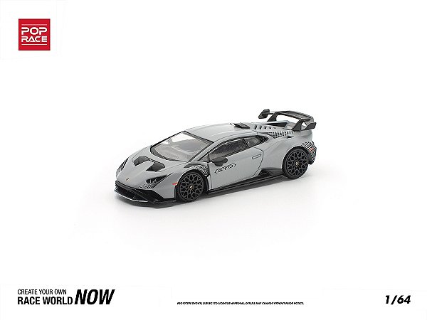 *** PRÉ-ORDER *** Lamborghini Huracan STO 1:64 POP RACE Cinza