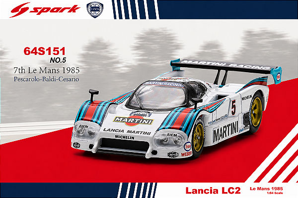 *** PRÉ-ORDER *** Lancia LC2 No.4 7th 24Hs Le Mans 1985 1:64 Spark