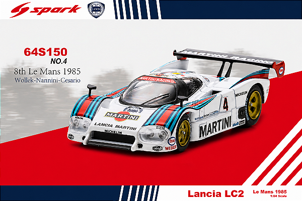 *** PRÉ-ORDER *** Lancia LC2 No.4 8th 24Hs Le Mans 1985 1:64 Spark
