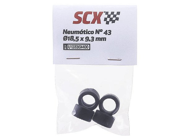 Jogo de Pneus de Borracha Nº43 slick 4 unidades 1:32 SCX