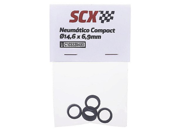 Jogo de Pneus de borracha slick 4 unidades 1:43 SCX