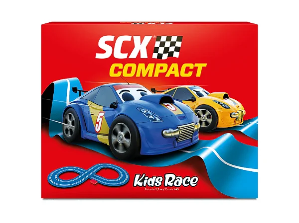 Autorama Elétrico Kids Race 2,3m 02 carros 1:43 SCX