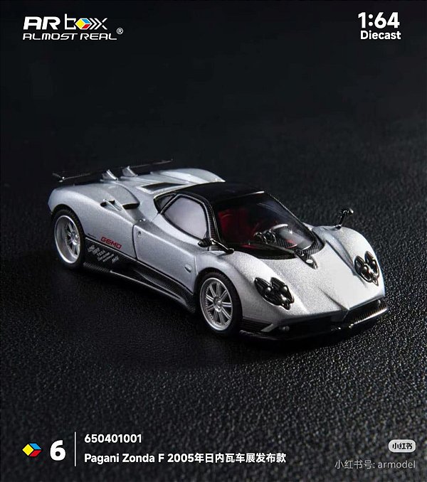 *** PRÉ-ORDER *** Pagani Zonda F 2005 Grigio Mercurio 1:64 ARbox