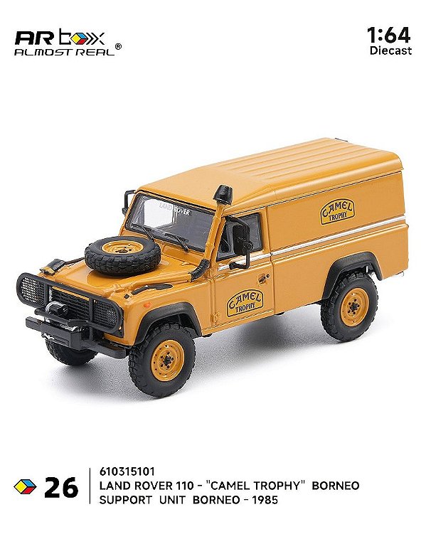 *** PRÉ-VENDA *** Land Rover 110 Camel Trophy Support Unit Borneo 1985 1:64 ARbox PV12943