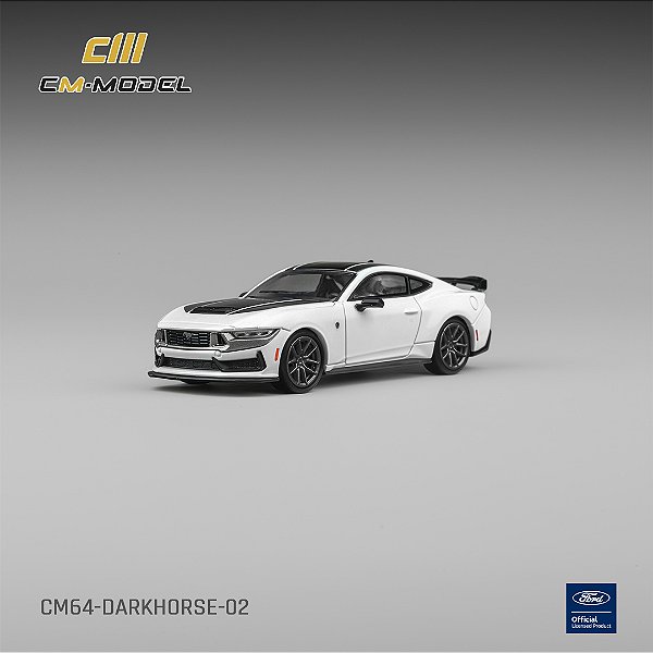 *** PRÉ-ORDER *** Ford Mustang DarkHorse 1:64 CM Model Branco