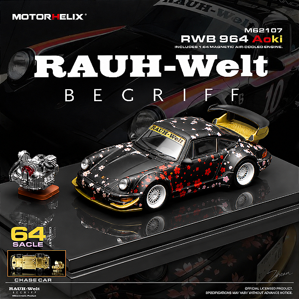 *** PRÉ-ORDER *** RWB 964 AOKI 1:64 MOTORHELIX