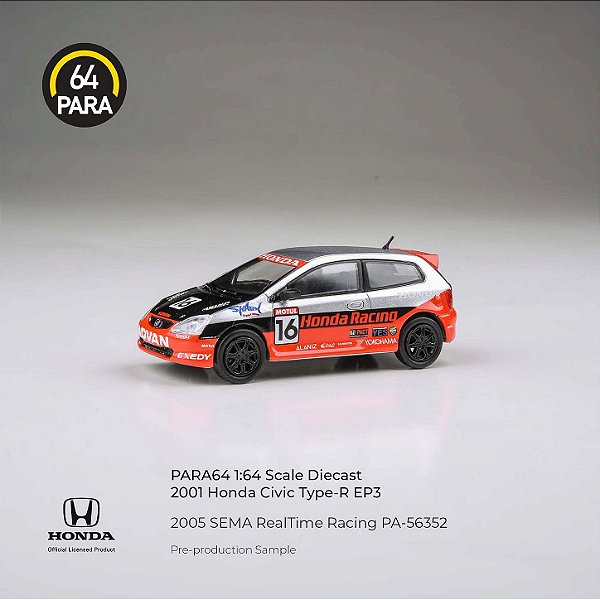 *** PRÉ-ORDER *** Honda Civic 2005 SEMA RealTime Racing 1:64 PARA64