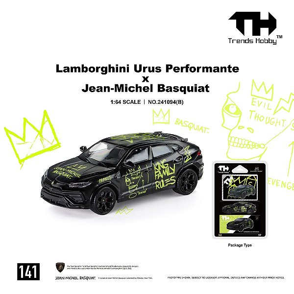*** PRÉ-ORDER *** Lamborghini Urus Performance x Basquiat 1:64 Trends Hobby