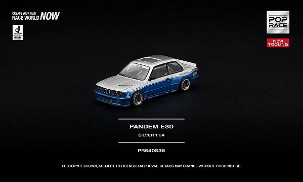 *** PRÉ-ORDER *** Pandem E30 1:64 POP RACE Prata