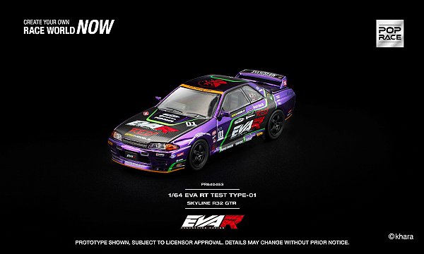 *** PRÉ-ORDER *** Skyline R32 EVA RT Test TYPE-01 1:64 POP RACE