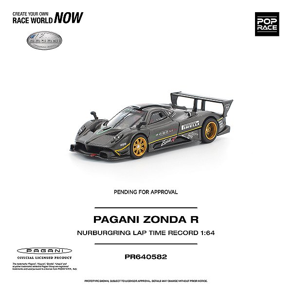 *** PRÉ-ORDER *** Pagani Zonda R Nurburgring Lap Time Recorde 1:64 POP RACE