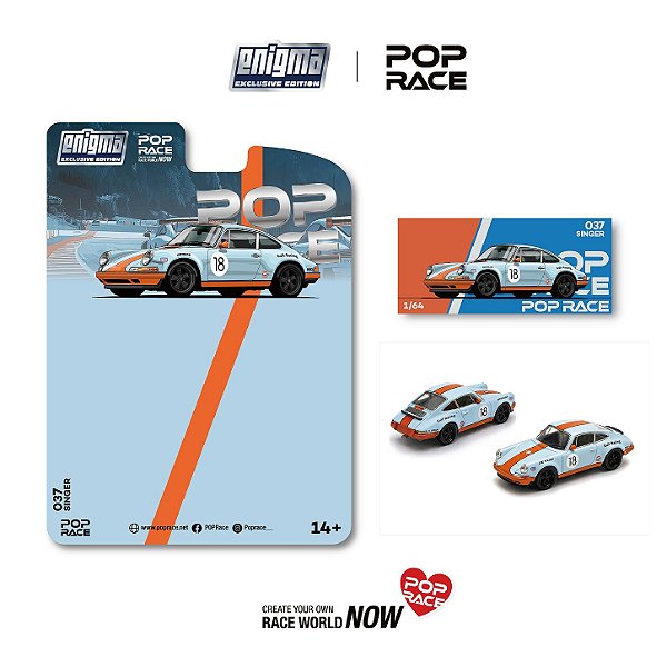 *** PRÉ-ORDER *** Singer Racing #18 ENIGMA 1:64 POP RACE