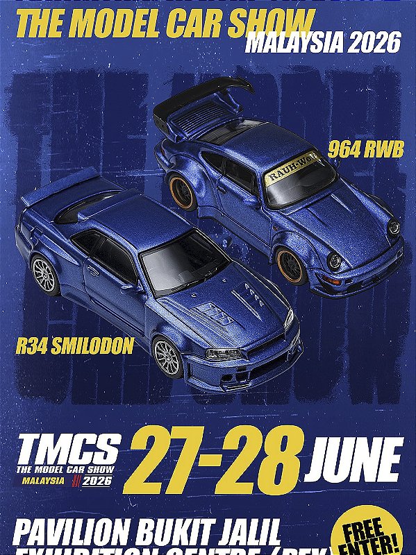 RWB 964 + R34 Smilodon 1:64 TIMEMICRO Exclusivo TMCS 2026