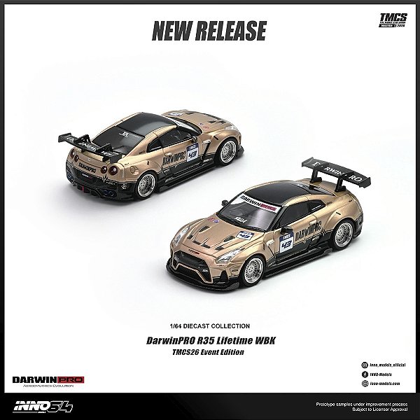 DarwinPRO R35 Lifetime WBK 1:64 INNO64 Exclusivo TMCS 2026